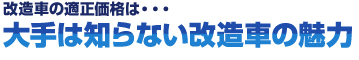 大手は知らない改造車の魅力